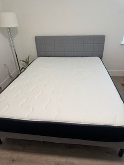 Queen bed and mattress