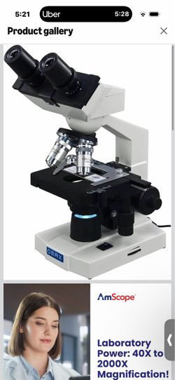OMAX 40X-2000X LED Binocular Compound Lab Microscope