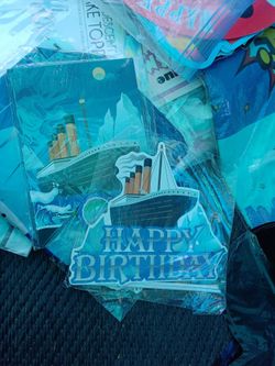 Ship happy birthday banner