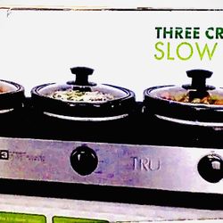 Tru Three Crock Buffet Slow Cooker