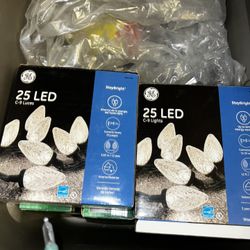 Two Boxes GE 25 LED C9 Christmas Lights