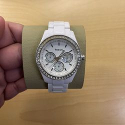 Fossil Stella Women’s Watch – White Crystal-Accented (ES1967)