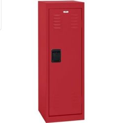 Sandusky 1-Tier Welded Steel Storage Locker, 48"H, Red
