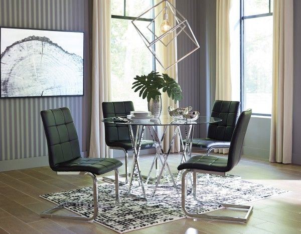 🌼Madanere Black-Chrome 5-Piece Dining Room Set

Same Day Delivery İ