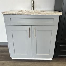 Premium Marble Vanity Cabinet — Solid Quality 
