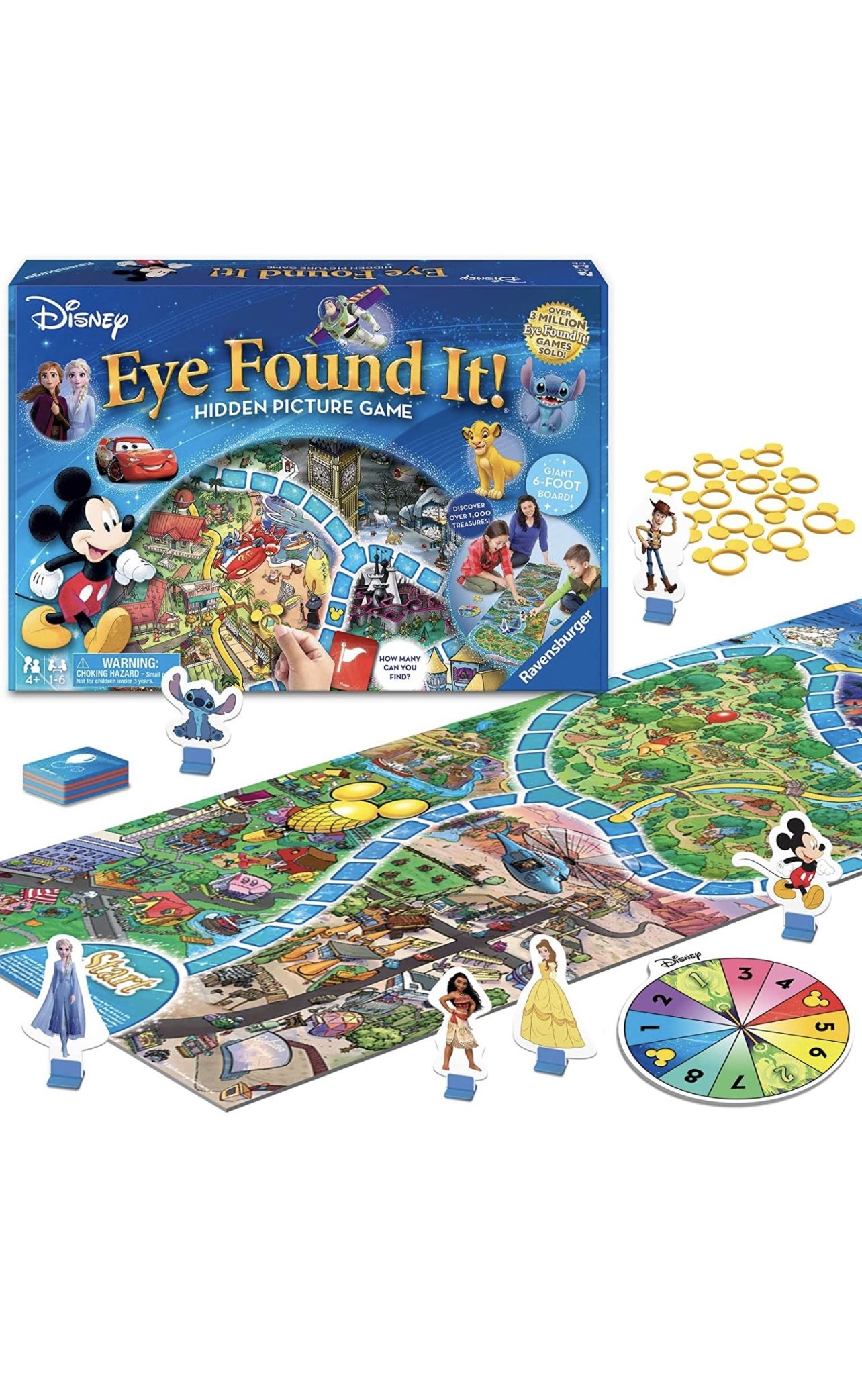 Ravensburger World of Disney Eye Found It Board Game for Boys and Girls Ages 4 and Up - A Fun Family Game You'll Want to Play Again and Again