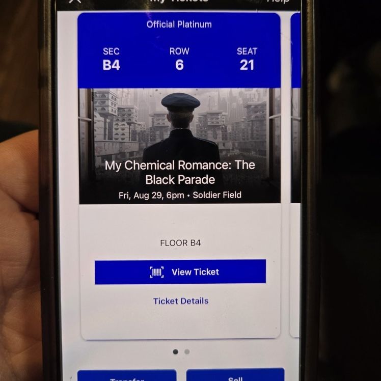 My Chemical Romance Floor Tickets At Soldiers Field---$750 Each