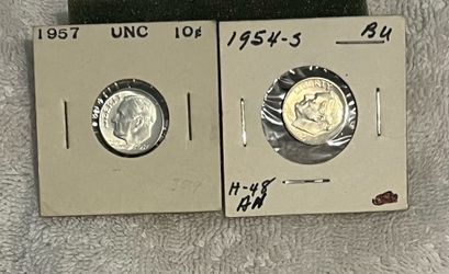 2 SILVER UNCIRCULATED ROOSEVELT DIMES