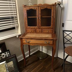 Antique Writing Desk With Hutch