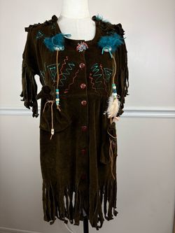 Handmade Southwestern Fringe Halloween Costume S Tribal Native American Medicine Woman-Inspired