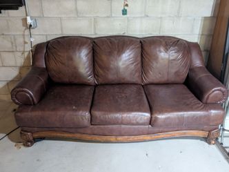 Brown Leather Sofa