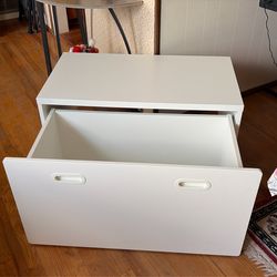 SMÅSTAD bench with toy storage, white (IKEA)