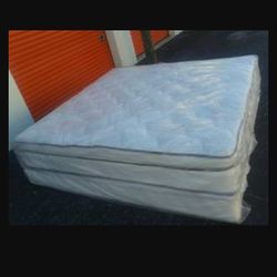 Queen size new thick pillow top bed can deliver 