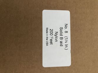 Solid braid nylon rope 200 feet