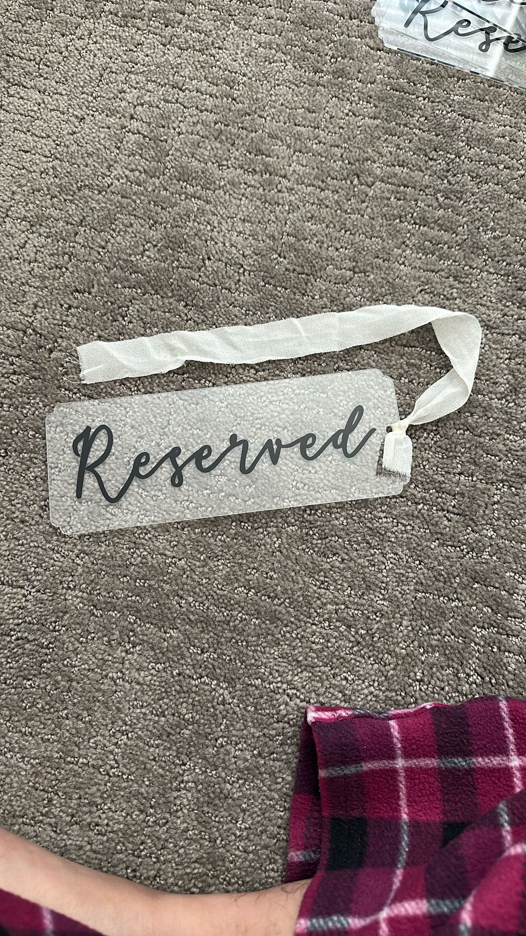 Wedding Reserved Sign