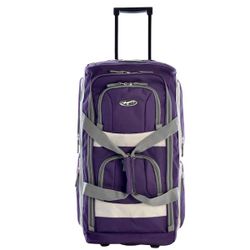 Olympia Purple Rolling Duffel Bag