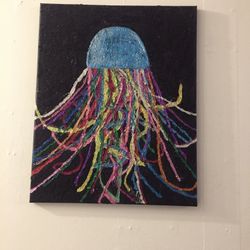Jellyfish on canvas
