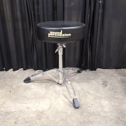 Padded Black Vinyl Drum Throne