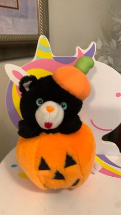 Halloween Black Cat Pumpkin Plush Toy