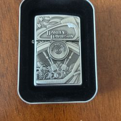 Zippo, Harley Davidson Lighter, Motor/Flag Chrome