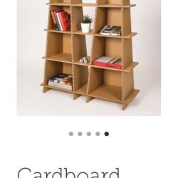 4 Tier Bookcase, 9 Cube Cardboard Ladder Shelf,new in box‼️