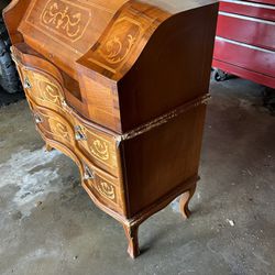 Vintage Italian Marquetry desk with Chair