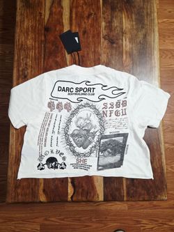 Darc Sport -SHE- Women's Momento Mori Premium Cropped Tee. Size X-Small.