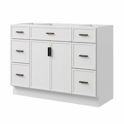 48 Inch Bathroom Vanity, Modern White Bathroom Vanity Without Sink