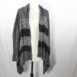 Classic Streetwear Comfy Gray Hue Stripe Open Front Cardigan
Style & Co.