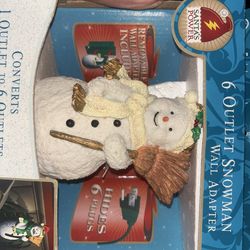 6 Outlet Snowman wall adapter