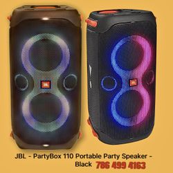 JBL PartyBox 110 Black Portable Party Speaker
