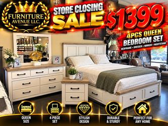 4-Piece Queen Bedroom Set with Storage