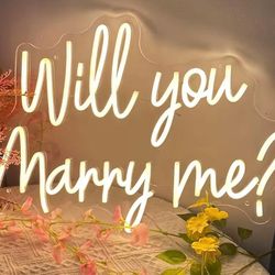 Will You Marry Me Neon Led Sign Wedding Supplies Wedding Party Decor Bedroom Decoration Room Neon Lights Wall Decor Marry Neon