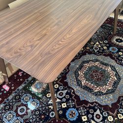 Brown Wood Dining Table