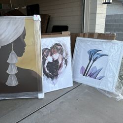 3 Brand New Large paintings