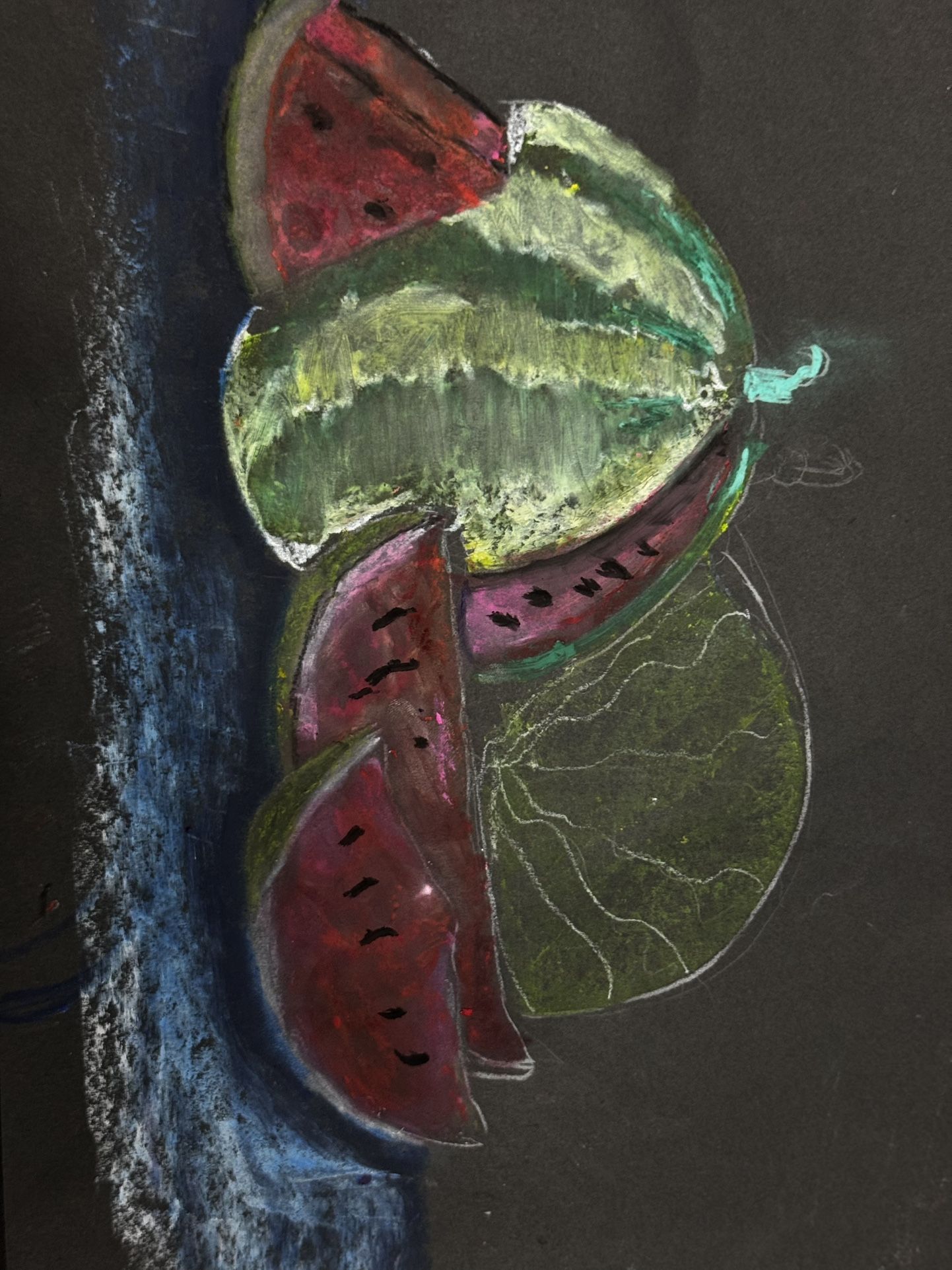 Palestinian-Inspired Still Life – Watermelon in Soft Pastels