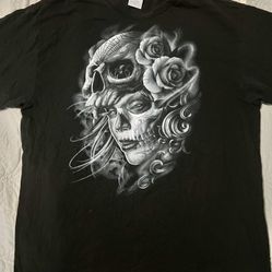 Skull Tattoo  Men's T-Shirt Skull Roses