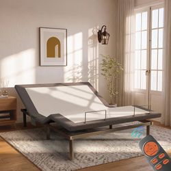 King Adjustable Bed Base Wireless Remote,Easy Assembly