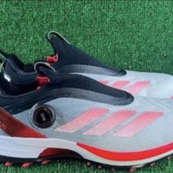 Men's Adidas Adizero ZG BOA Golf Cloud White Lucid Red Cleats IH9896 New