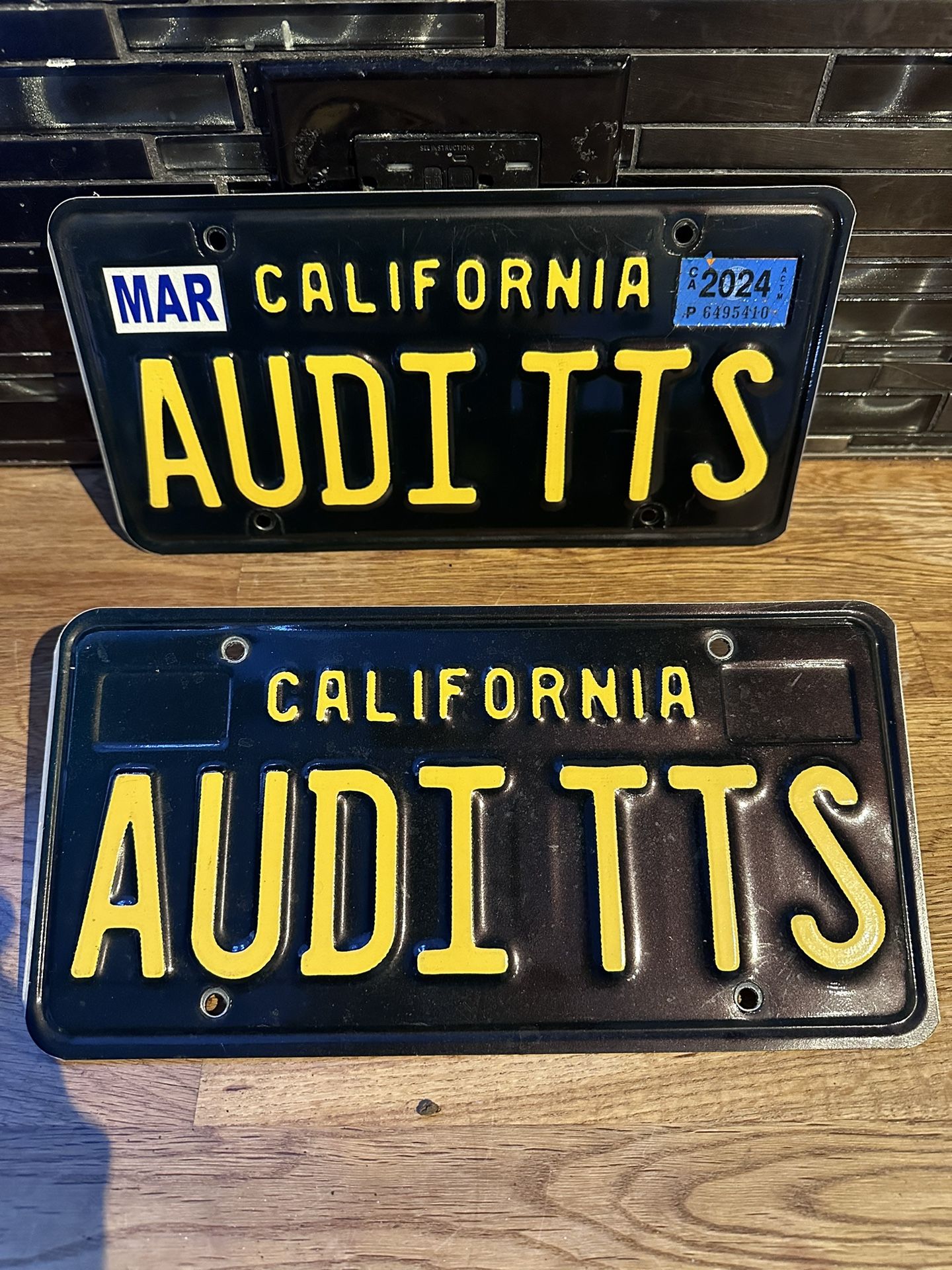Audi TTS Personalized license Plate
