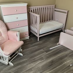 Crib / Day Bed, Dresser & Rocker