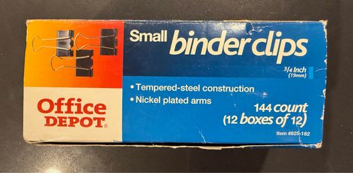 Office Binder Clips ( sm ) 132 pieces