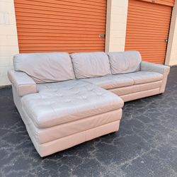 Free Delivery - Leather Sectional Couch