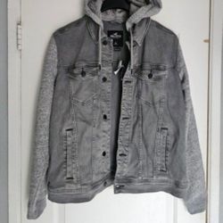 Men's Jacket Hollister Grey Denim Flex XL

Trucker