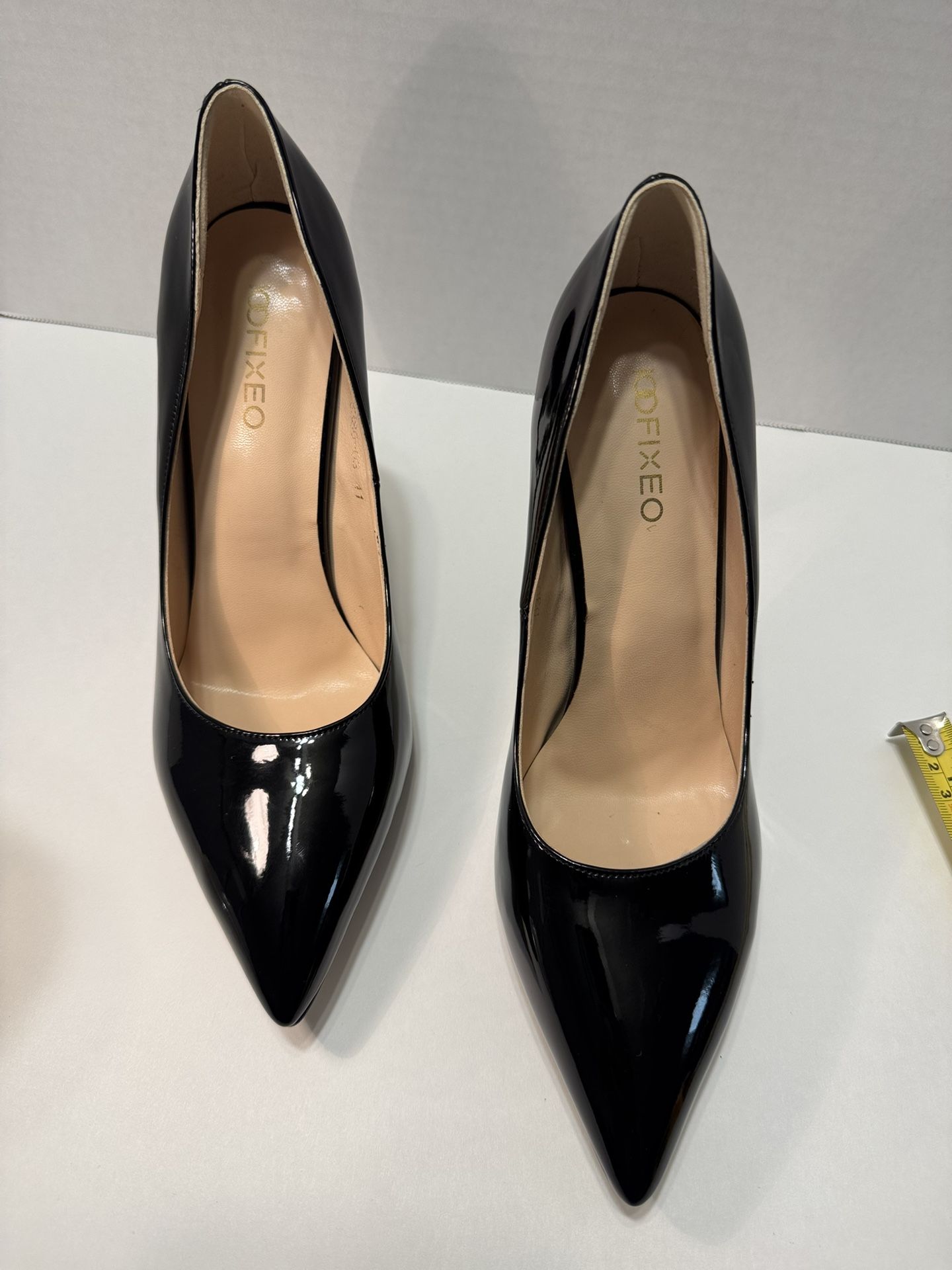 Women High Heel Shoes-Stiletto Pointed Toe-Slip on Patent Leather Stilettos