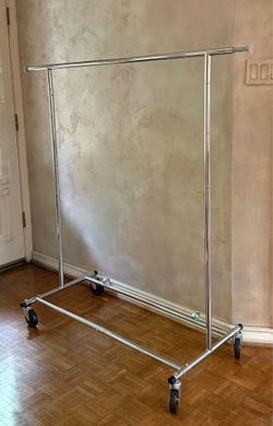 Rolling Clothes Rack for Hanging Clothing