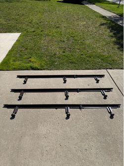 Glideaway Heavy Duty Low Profile Center Supports for Headboard Footboard with Wooden Rails Adjustable Glide 8 Legs Queen Bed with Rubber Grippers