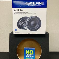 New 12” inch Alpine Bass Series 750 Watts Max Car Audio Subwoofer + Shallow Speaker Box 🔊 ✅