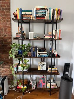 Industrial style wooden shelf  - like new!