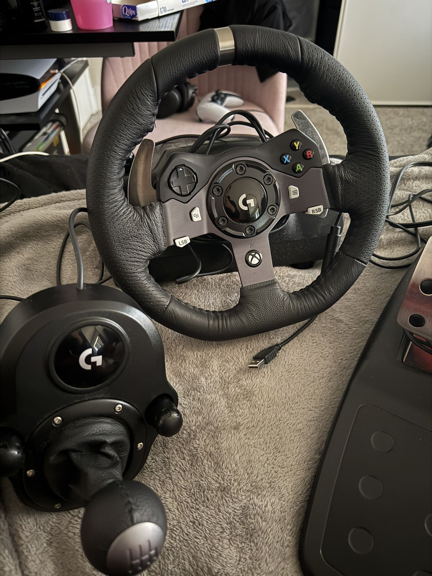 G920 Wheel Shifter And Pedals